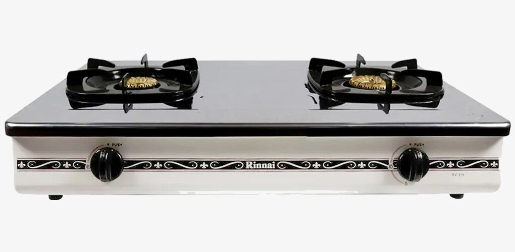 Bếp gas đôi Rinnai RV-375(SW)N màu trắng trang nhã 