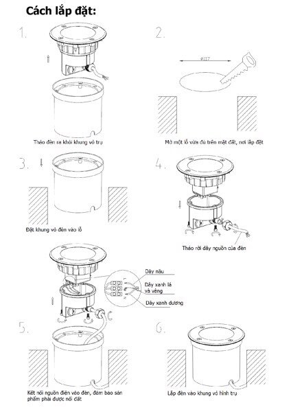 Đèn Sân Vườn LED Âm Đất NGL1214 Ánh Sáng Vàng (Sao chép) Đèn Sân Vườn LED Âm Đất NGL1214 Ánh Sáng Vàng (Sao chép)
