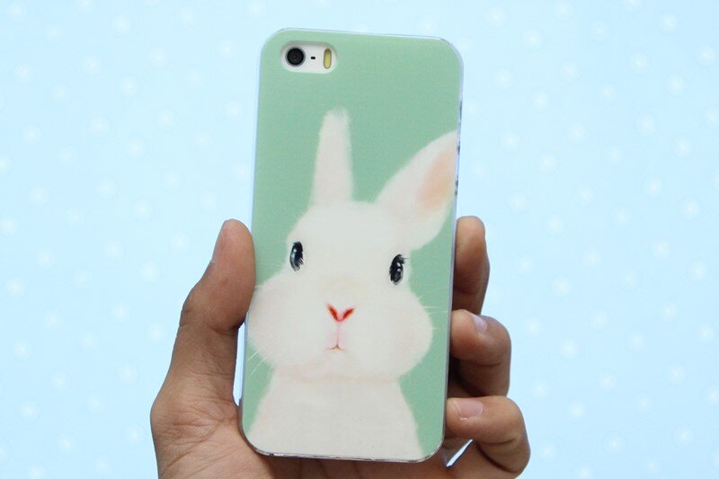 Ốp lưng iPhone 5 - 5S Nhựa in Thỏ Xanh ngọc Ốp lưng iPhone 5 - 5S Nhựa in Thỏ Xanh ngọc