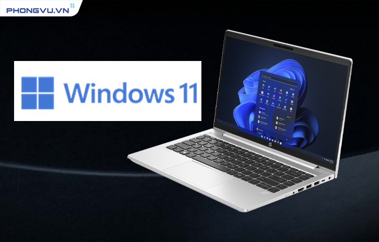 Thiết kế logo tạo điểm nhấn, sử dụng hệ điều hành windows 11