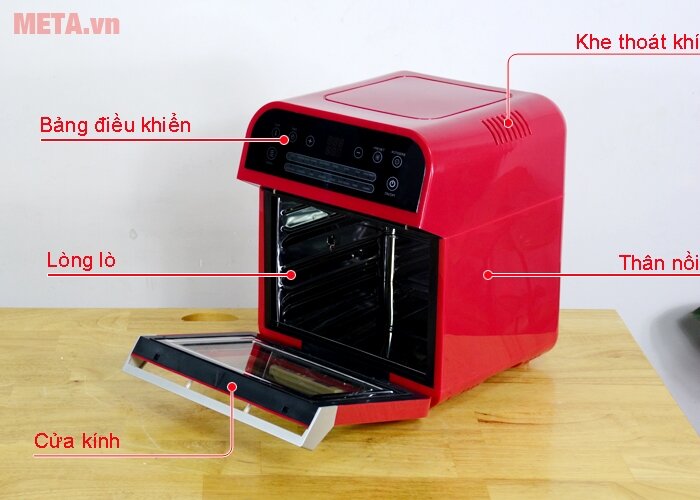 Nồi chiên không dầu điện tử đa năng Mishio 12 lít MK55