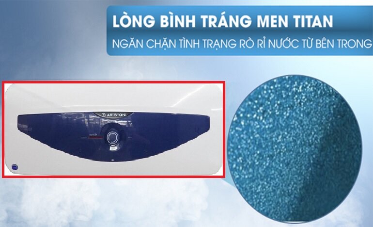 Lòng bình nóng lạnh Ariston 20L BLU 20L được tráng men Titan hiện đại