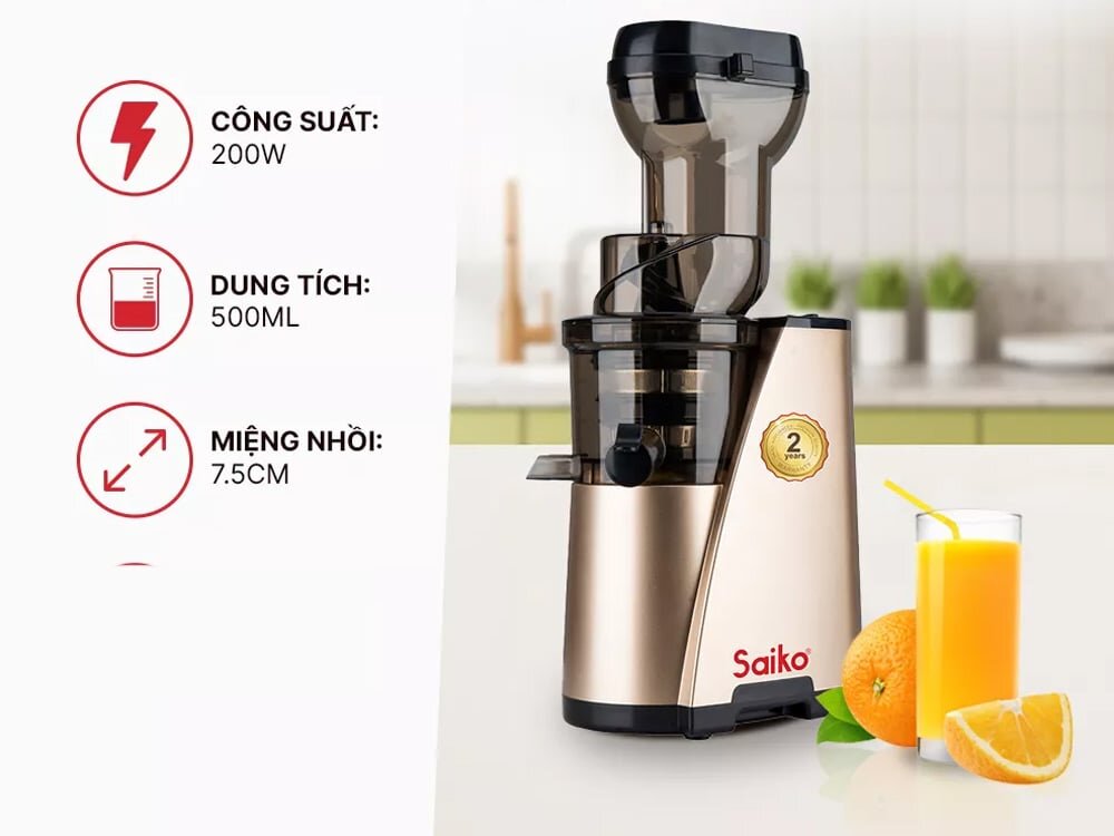 Máy cho nước ép sánh, mịn, ít gợn
