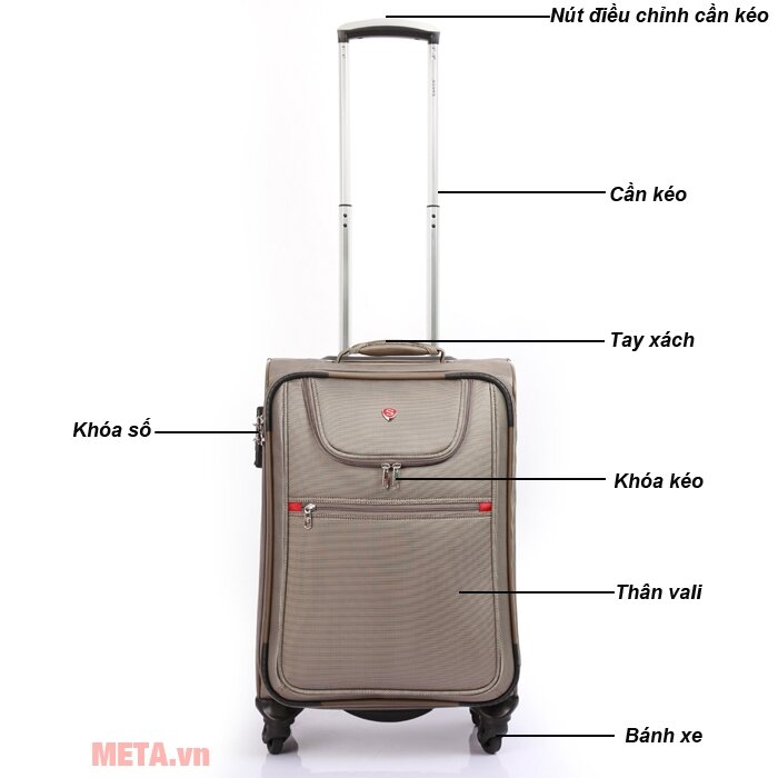 Vali vải Sakos Champion 5 (36x23x56cm)