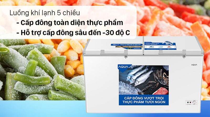 Luồng khí 5 chiều Tủ đông AQUA