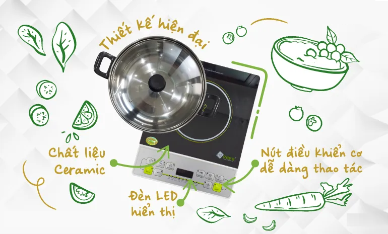 Bếp từ dương 1 vùng nấu Arber AB300