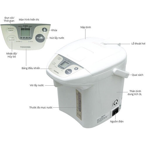 Bình thủy Toshiba PLK-30FL - 3 Lít