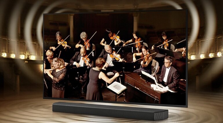 smart tivi samsung 43au7700 công nghệ q-symphony