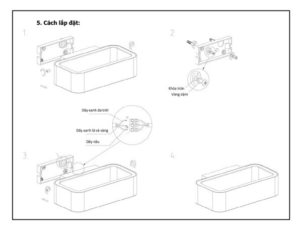 Đèn Gắn Tường Trang Trí Ngoài Trời LED NBL2691 Ánh Sáng Vàng (Sao chép)