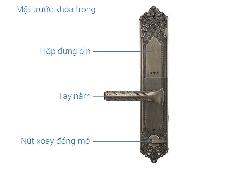 Mặt trong khóa cửa Khóa điện tử Hafele