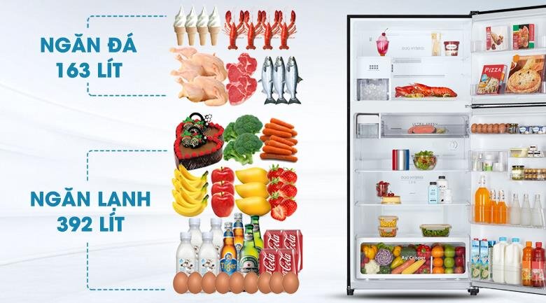 Tủ lạnh 2 cánh Inverter Toshiba GR-AG58VA/X - 555 Lít