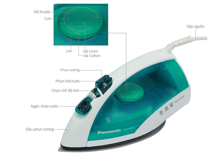Bàn ủi hơi nước Panasonic PABU-NI-E410TMRA Bàn ủi hơi nước Panasonic PABU-NI-E410TMRA