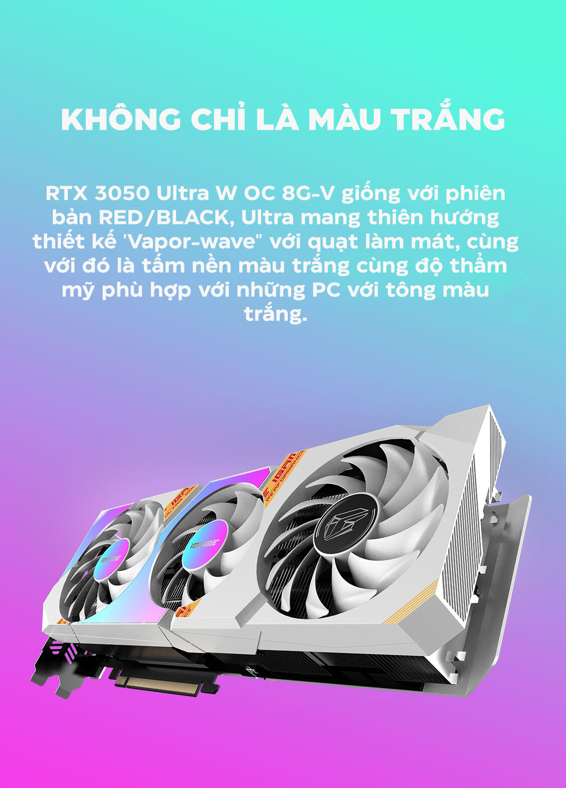 Card màn hình Colorful RTX 3050 iGame Ultra W OC 8G-V