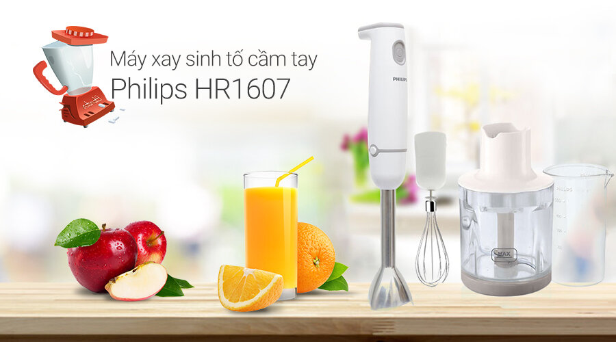 Máy xay cầm tay Philips HR1607 Máy xay cầm tay Philips HR1607