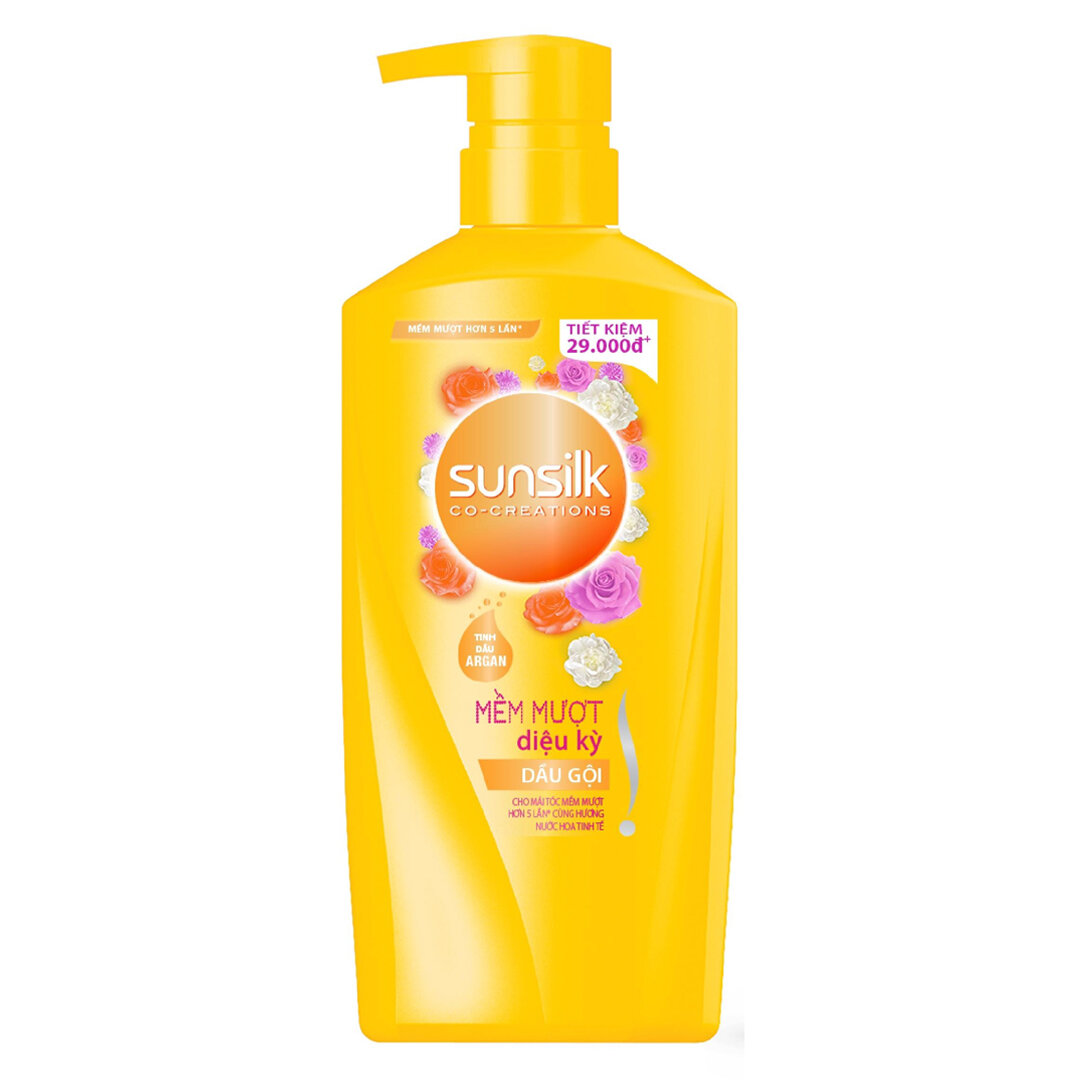 Dầu Gội Sunsilk Mềm Mượt Diệu Kỳ Từ Tinh Dầu Tự Nhiên 650g