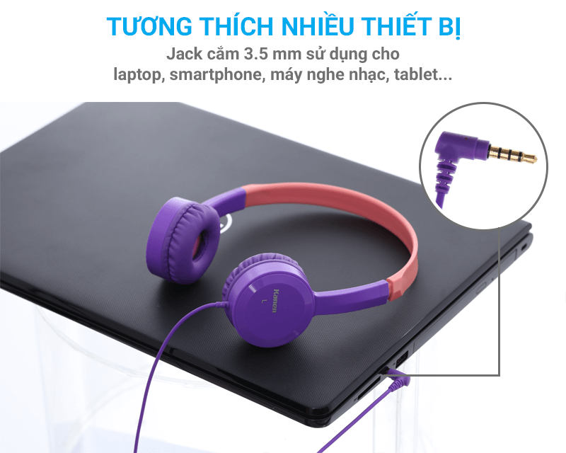 Tai nghe chụp tai Kanen IP-350 Hồng Tai nghe chụp tai Kanen IP-350 Hồng
