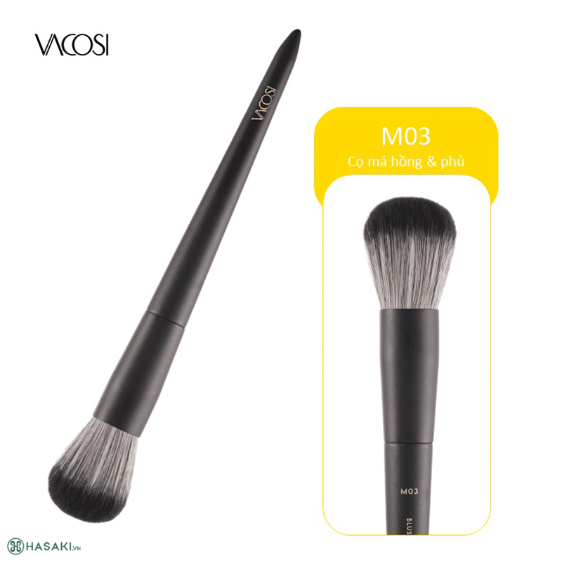Cọ Phủ & Má Hồng Đầu Tròn Vacosi Blush & Powder - M03 hiện đã có mặt tại Hasaki