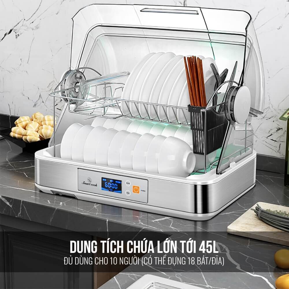 Máy sấy bát Smartcook DDS-3906 dung tích 45 lít