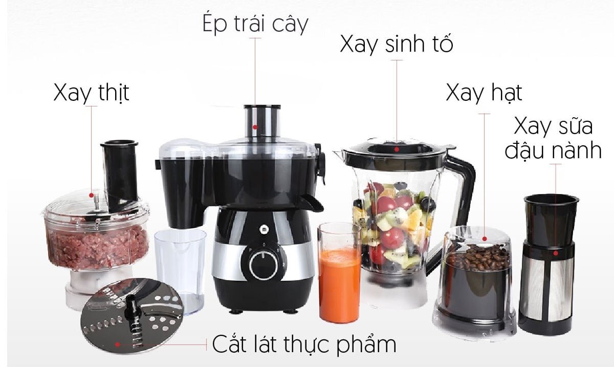 Cấu tạo của máy xay đa năng Mishio MK323 Mishio MK323