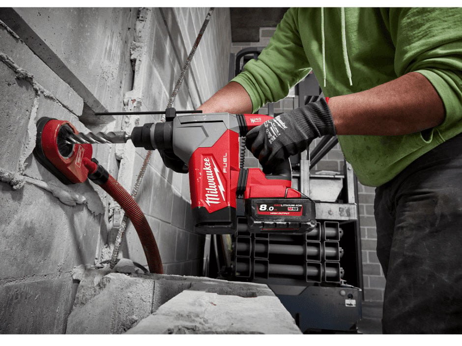 Máy khoan có thước đo độ sâu Máy khoan bê tông dùng pin Milwaukee