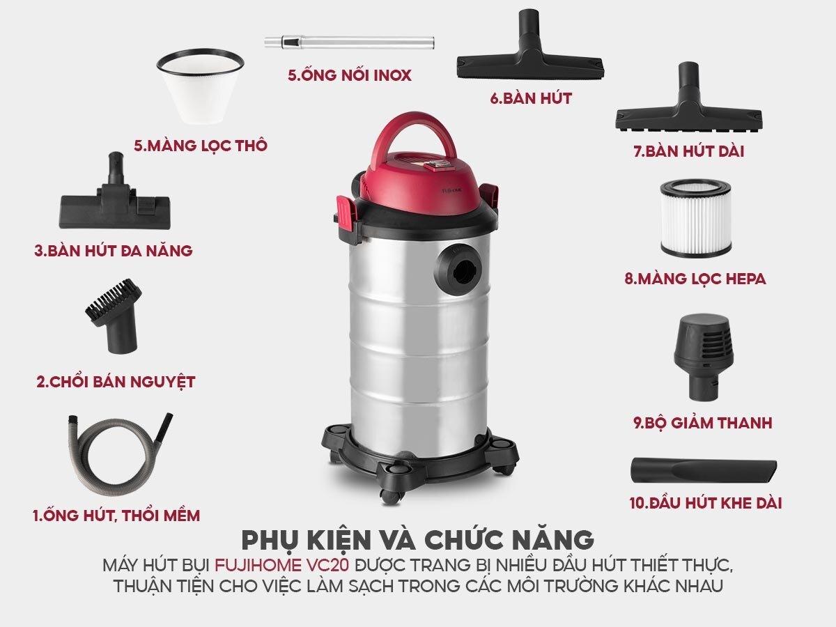 Máy hút bụi Fujihome 