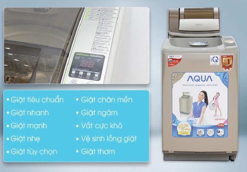 Máy giặt Aqua 8 kg AQW-F800Z2T