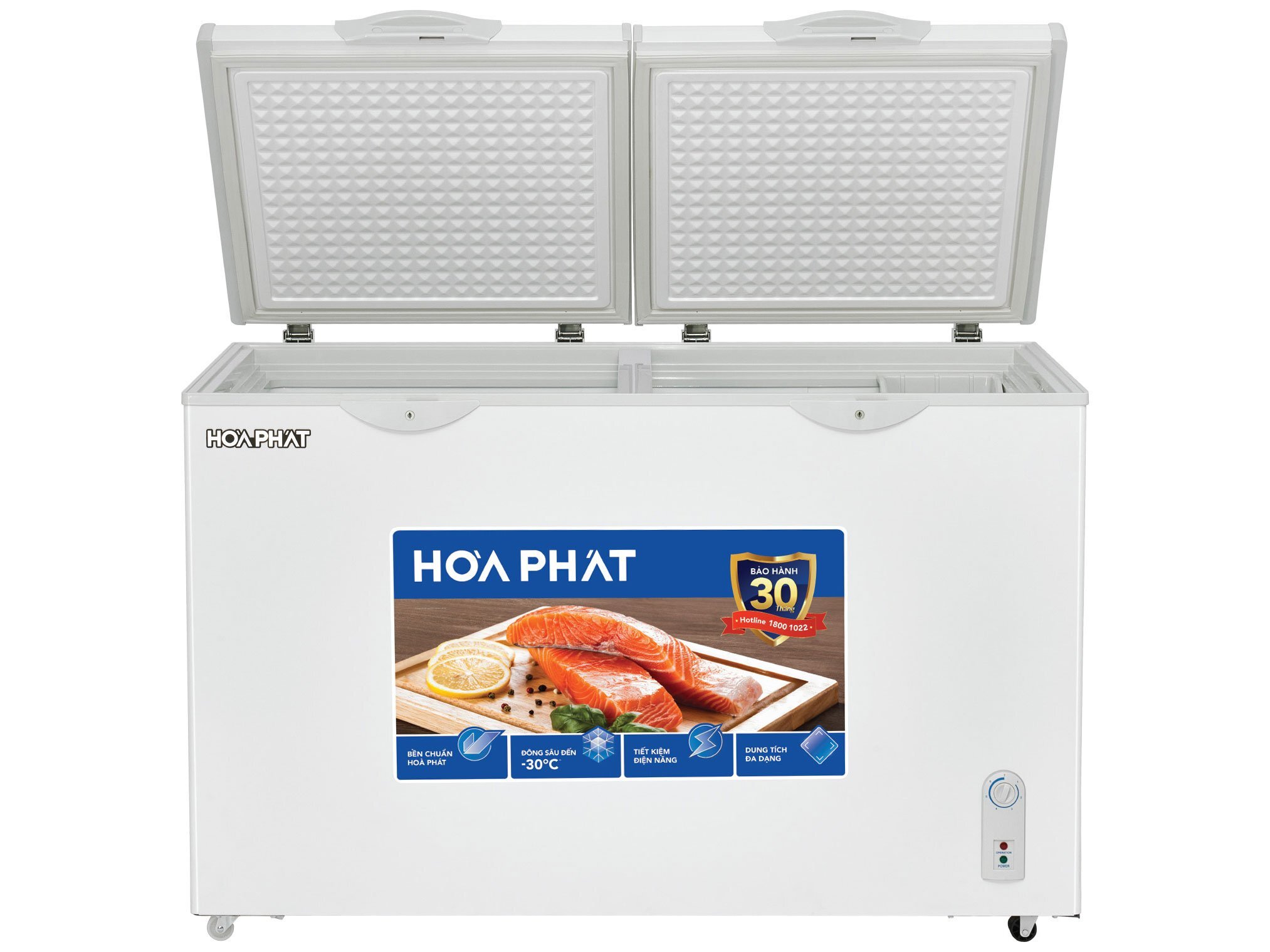 Tủ đông Hòa Phát dạng nằm ngang gọn đẹp Tủ đông Hòa Phát
