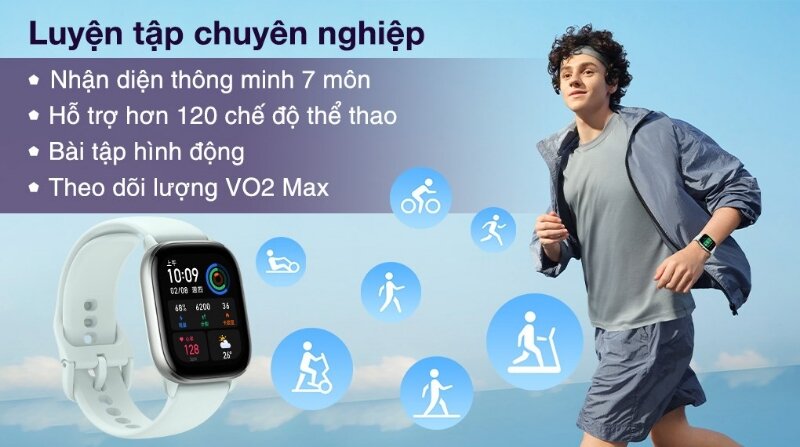 Đồng hồ thông minh Amazfit GTS 4 Mini hỗ trợ tập luyện
