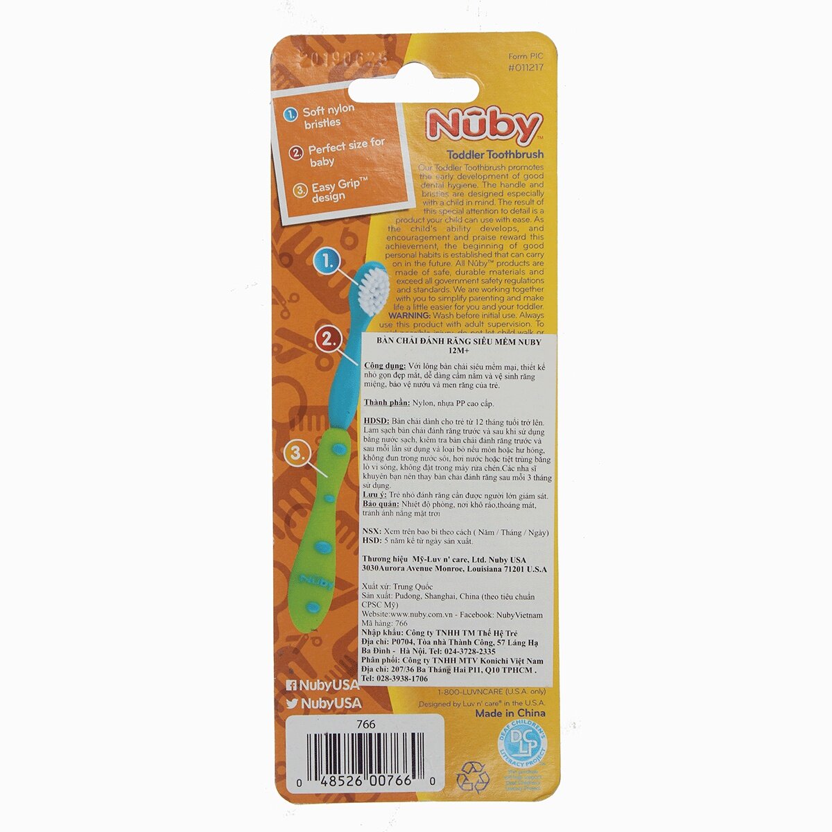 Bàn chải đánh răng cho bé siêu mềm NuBy