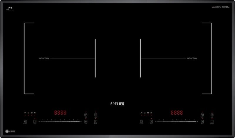 Bếp từ đôi âm Spelier SPM-T99K Plus được thiết kế lắp âm độc đáo