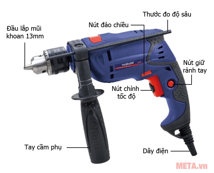 Máy khoan động lực Makute ID005