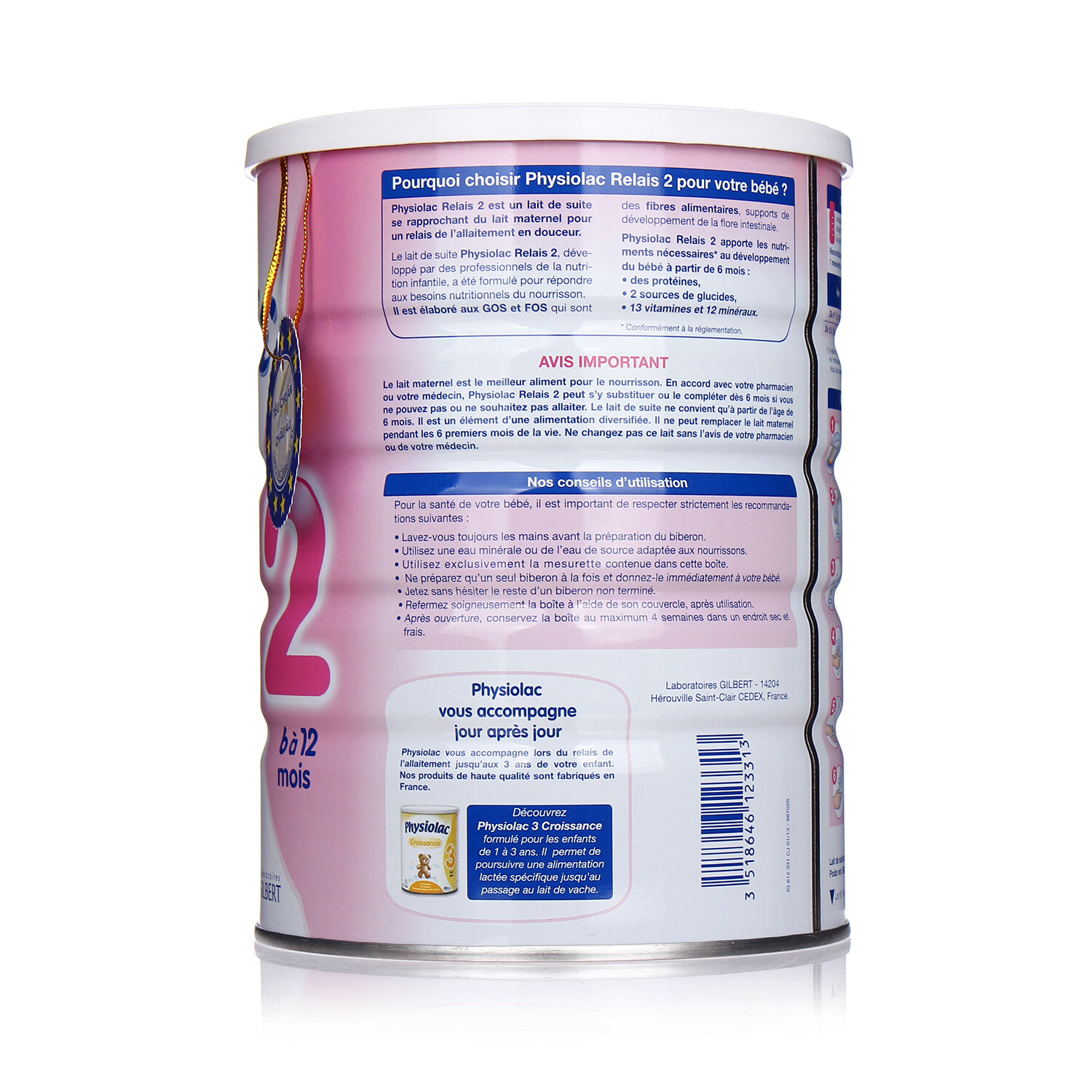  Sữa Physiolac số 2 900g (6 - 12 tháng)