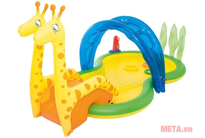 Bể bơi phao cầu trượt hình con hươu Bestway 53060