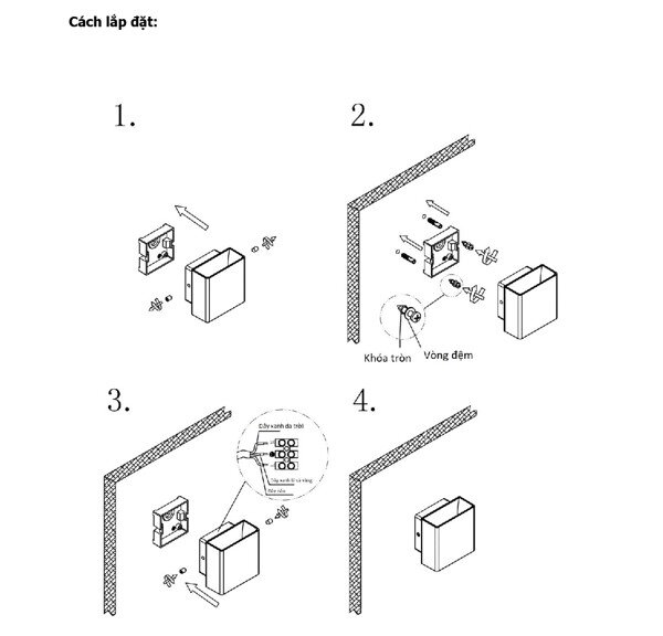 Đèn Gắn Tường Trang Trí Ngoài Trời LED NBL2851-6 Ánh Sáng Trắng (Sao chép)
