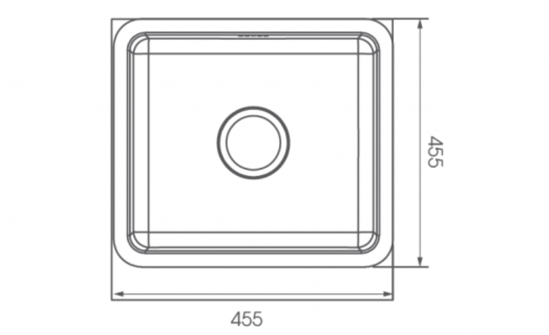 Bản vẽ kỹ thuật chậu rửa chén 1 hộc ATMOR AT239C