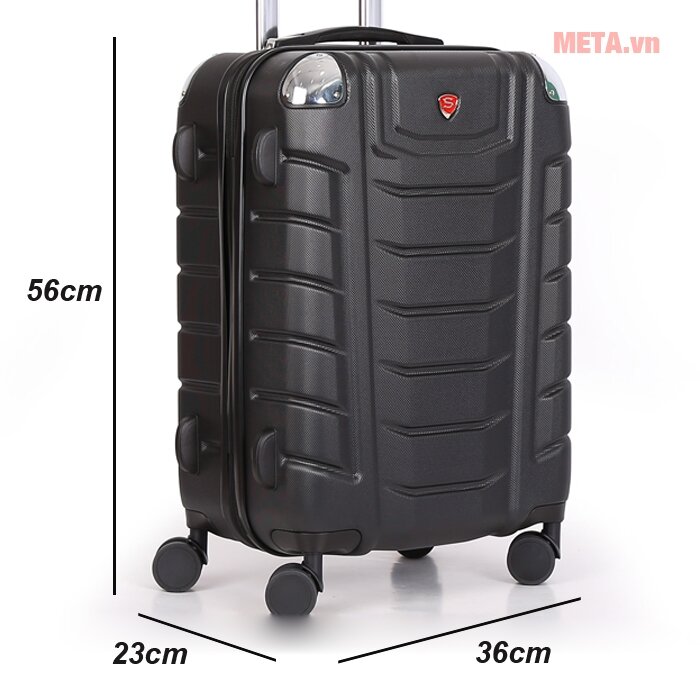 Vali nhựa Sakos khung dây kéo Beryl Suitcase Z22 (36x23x56cm)
