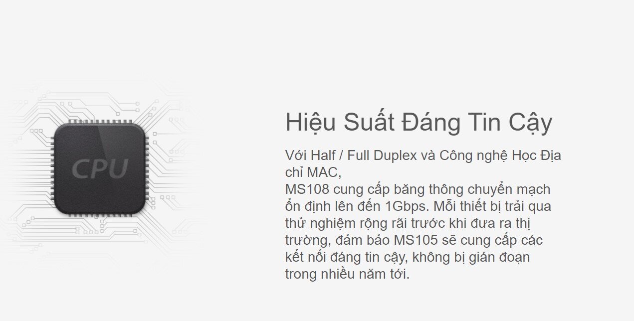Switch Chia Mạng Mercusys MS108 (8 Cổng 10/100Mbps vỏ nhựa) 