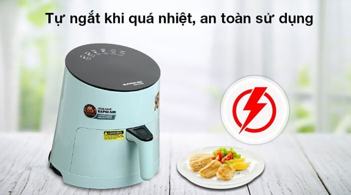 Sunhouse Mama SHD4085G còn được tích hợp tính năng tự ngắt khi bị quá nhiệt 