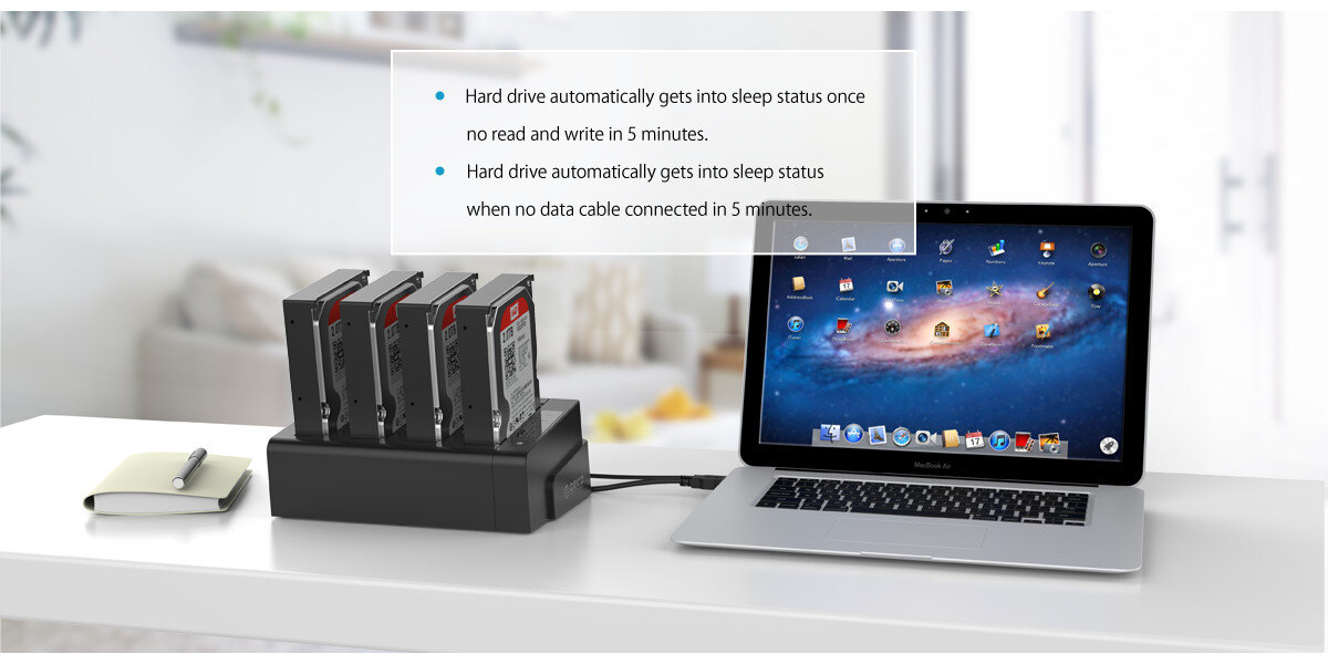 Docking ổ cứng 2.5''+3.5'' Orico 6648US3-C SSD HDD Sata 3 USB 3.0-4