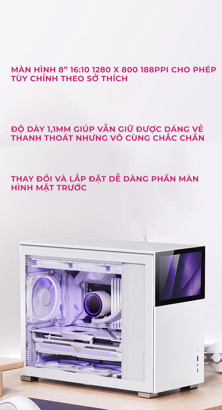 Vỏ case Jonsbo D41 STD White ( Mid Tower/Màu Trắng)