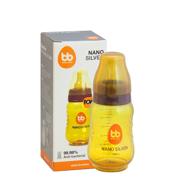  Bình sữa Nano Silver 150ml Baby One (cổ hẹp)