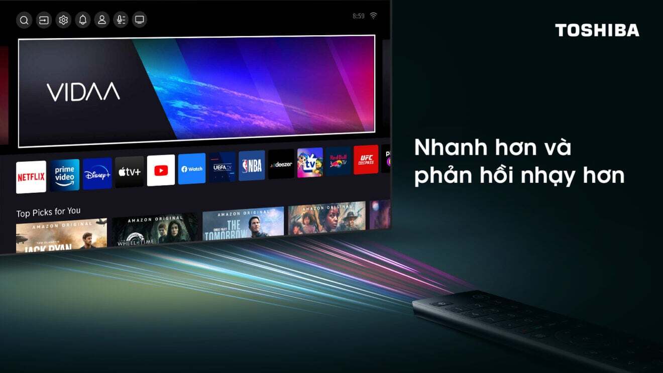Hệ điều hành VIDAA tiện lợi Toshiba 65 inch 65E330NP