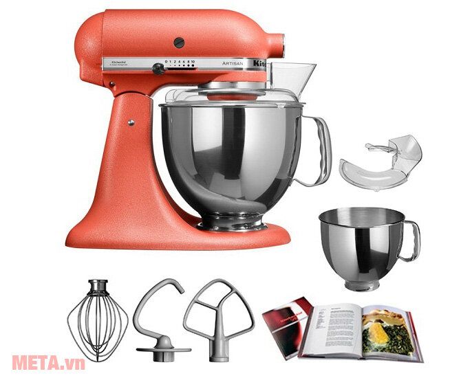 Máy trộn đa năng KitchenAid 5KSM150PSECD (màu đỏ cam - 4.8 lít)