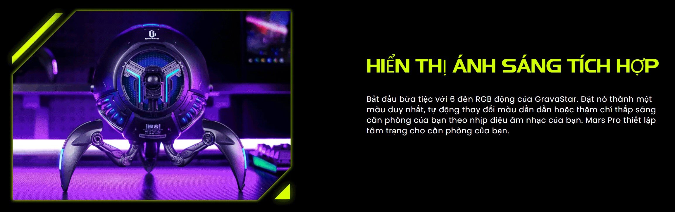 Loa GravaStar Mars Pro - Màu đen