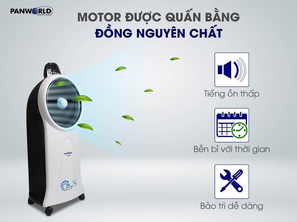 Motor được quấn bằng đồng bền bỉ