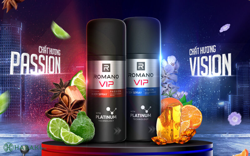 Xịt Khử Mùi Romano Vip 150ml