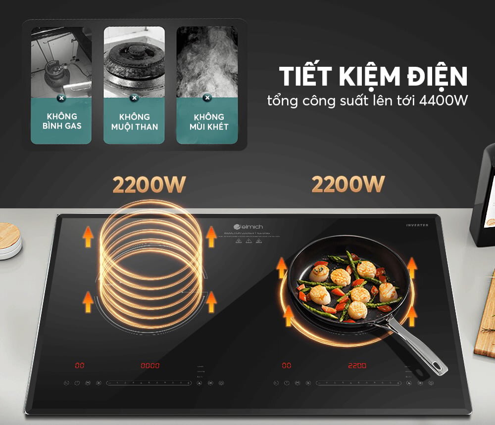 Bếp từ đôi Elmich ICE-3496