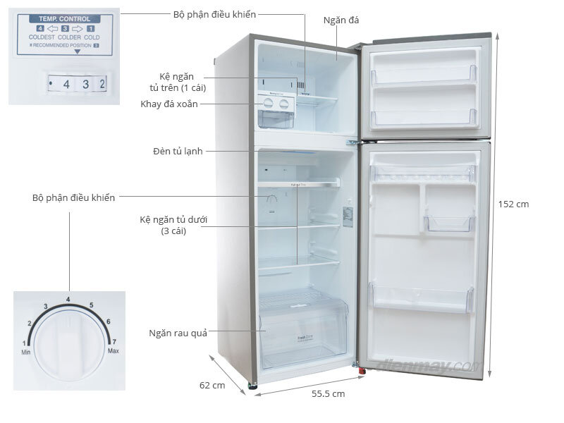 Tủ lạnh LG GN-L222PS 209 lít Tủ lạnh LG GN-L222PS 209 lít