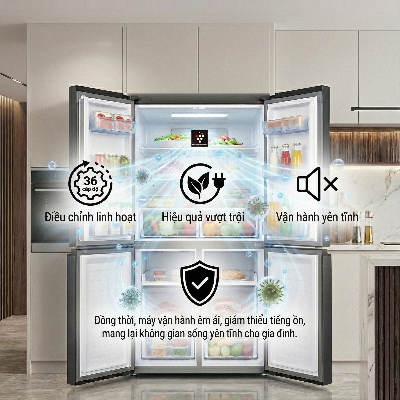 Tủ lạnh Sharp Inverter 421 lít SJ-FXP510V-MG 4 Tủ lạnh Sharp Inverter 421 lít SJ-FXP510V-MG