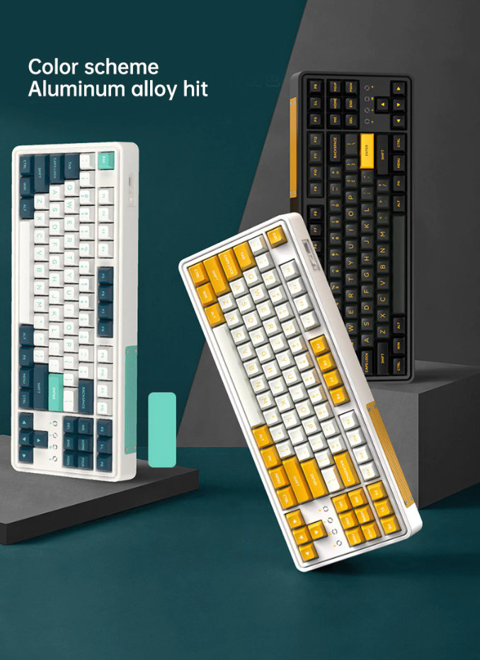 Bàn phím cơ không dây FL-Esports CMK87 SAM Polar Night Black 3 Mode White sw (Kailh Box) (USBC/Bluetooth/RGB/Hotswap) 1